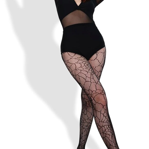 Patterned Fishnet Tights Pantyhose with Pattern Designs Fishnet Stockings for Wo - Picture 3 of 7